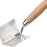 Spatola ad angolo INTERNO con lama Acciaio INOX, Manico in Legno